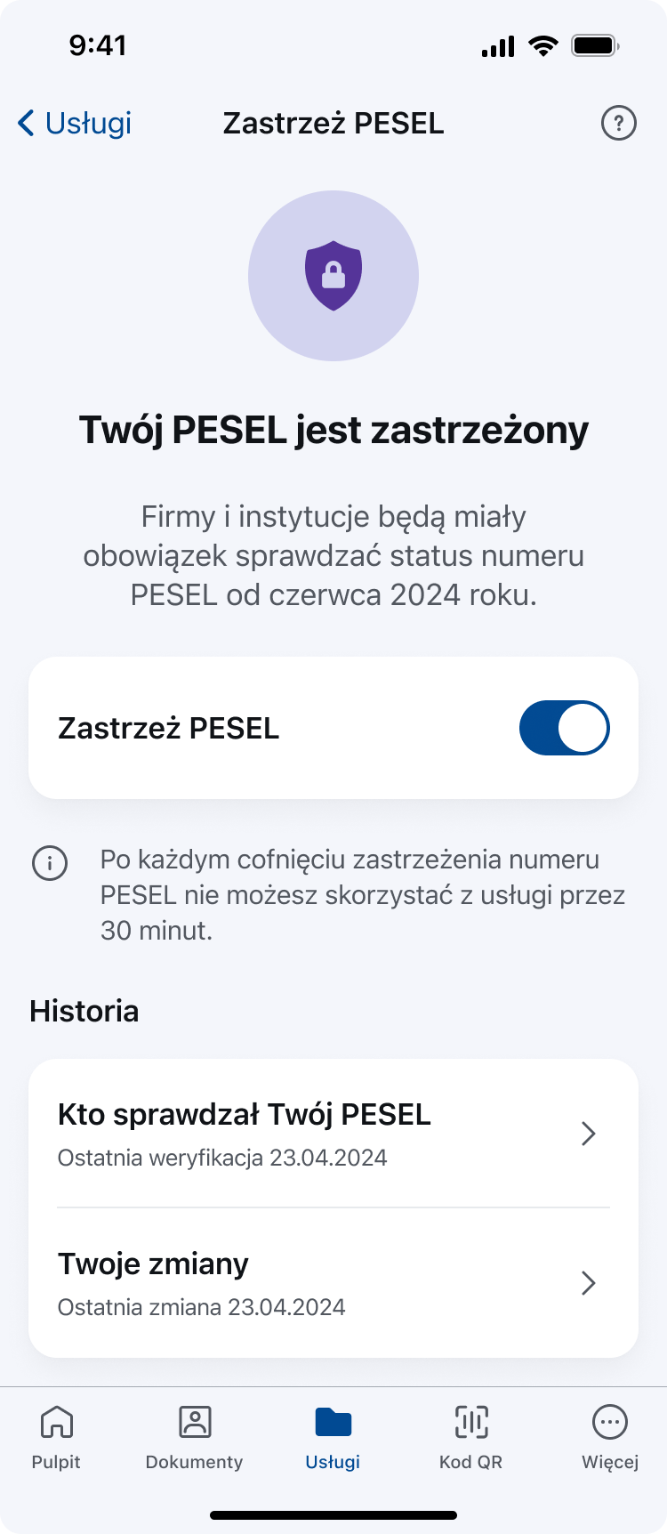 Zastrzeganie PESEL
