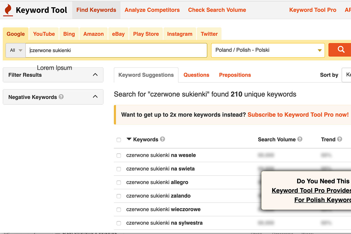 Keyword Tool IO
