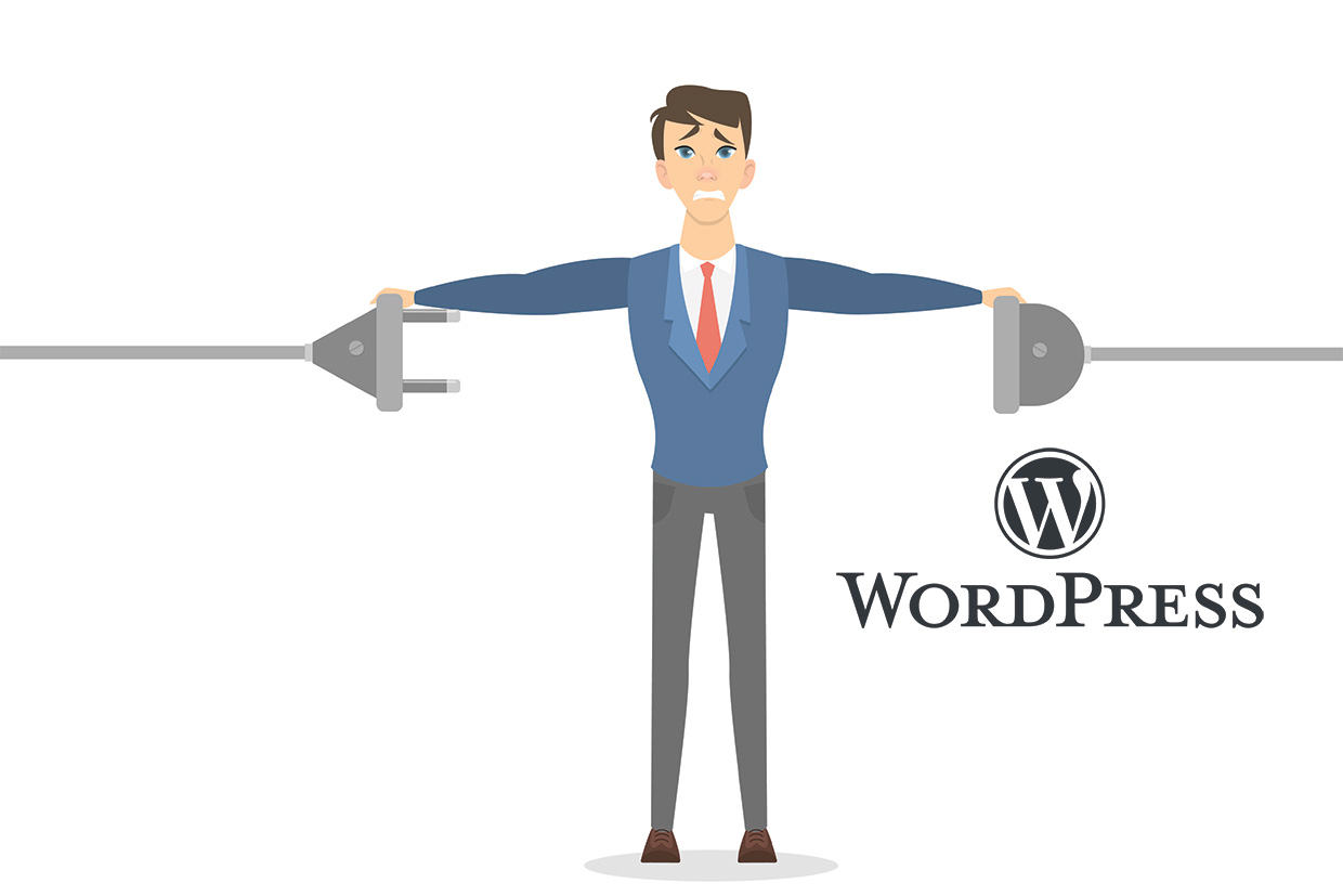 Ilustracja wyłączanie awaryjne wtyczki WordPress