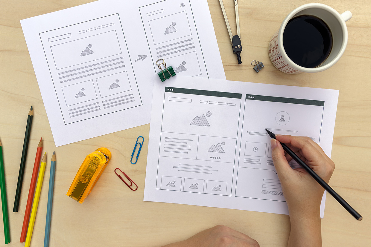 wireframe nowej strony
